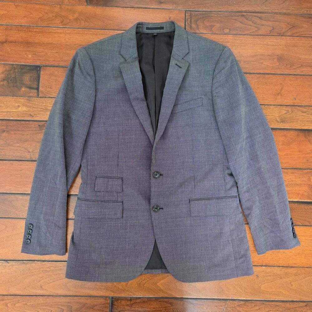 J. Crew Ludlow Blazer 40R Gray Sport Coat Wool Italian Cloth Check Modern Fit